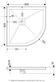 Grossman Душевой поддон Strong 90x90 GR-S29090 графит – фотография-8